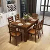 Mesa de Jantar de Madeira Maciça Mesa Retangular de Jantar Uso em Hotel Restaurante Casa Conjunto de Mesa e Cadeiras de Jantar Apartamento Pequeno Moderno e Simples