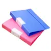 Carpeta de Información Jieyi Color Caramelo A4 con Goma Elástica y Clip de Dos Agujeros, Carpeta de Información Perforada, Archivador con Clip de Dos Agujeros, Separadores A4 para Hojas Sueltas, Libro de Información