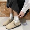 Zapatos Planos Retro con Suela Gruesa, sin Cordones, Suela Blanda Estilo Birkenstock, Zapatos Birkenstock Mate Inspirados en Chanel para Mujer, Nuevos para Verano y Otoño 2025
