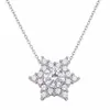 Collar de copo de nieve marquesa de moissanita con sentido de diseño, lujo ligero y estilo nicho, un juego de joyería de regalo de cumpleaños para novia o mejor amiga