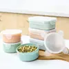 Nova louça de cozinha cor nórdica plástico selado caixa para manter fresco mini lancheira lancheira caixa de armazenamento pronta entrega atacado