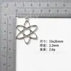 Acessórios DIY de Liga 33x26mm Pingente Modelo Atômico Colar Pulseira Brincos Chaveiro Peças para Joias Venda por Atacado