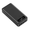 Power bank de gran capacidad transfronterizo al por mayor 20000mAh portátil desmontable de 3 cables con luz y logo personalizable