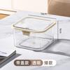 Lixeira de Mesa Espessa Tampa Amortecedora de Pressão Doméstica Sala de Estar Mesa de Jantar Dormitório de Estudante Balde de Armazenamento Transparente Mini Fofa