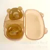 Chupeta de silicone macia em formato de urso para bebês, ideal para uso diário e noturno, perfeita para recém-nascidos brincarem e dormirem.
