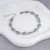 Pulseira com Padrão de Coração Retrô para Homens, Colar Versátil da Moda para o Dia a Dia para Mulheres, Acessórios Personalizados de Hip-Hop de Luxo Leve de Alta Qualidade