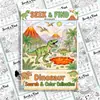 Compra direta transfronteiriça de 10 folhas/pacote de pôsteres cognitivos para colorir do mundo dos dinossauros, papel divertido para colorir com desenhos infantis à mão livre