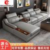Sofá de cuero moderno y sencillo, conjunto completo de muebles de piel de vaca de primera calidad, sala de estar, apartamento grande y pequeño, sofá de cuero