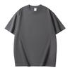 Camiseta de algodão 320g com manga curta e gola redonda, masculina e feminina, com roupa esportiva solta por dentro e por fora, a camisa de base pode ser usada para cabelo