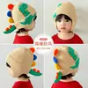 Gorro de Punto Pequeño de Dinosaurio para Niños con Protección para las Orejas Otoño e Invierno Cortavientos Cálido para Niños y Niñas Estilo Coreano Estilo Dibujos Animados Gorro Cortavientos