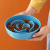 Comedero Lento para Mascotas Patrón de Rosa Plato de Alimentación Lenta Cerámico Anti-Vuelco para Gatos Recipiente para Perros Suministros para Mascotas Comida Lenta