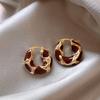 Pendientes de Trébol de Cuatro Hojas Maillard de Aguja de Plata Estilo Hong Kong Retro Elegantes Pendientes para el Trabajo Moda Femenina Lujo Ligero Pendientes de Gama Alta