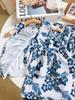 Traje para Niña 2024 Verano Nuevo Top sin Mangas Floral Estilo Nacional y Pantalones de Pierna Ancha Conjunto de Dos Piezas Estilo Princesa