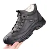 Comércio exterior novos sapatos de algodão de inverno forrados com fleece botas de neve grossas sapatos quentes para atividades ao ar livre sapatos de pai tendência versátil moda sapatos masculinos