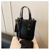 Nueva Popular Color Puro Gran Capacidad Elegante 2025 Nueva Textura Otoñal Bolso Cubo de Hombro Cruzado para Viajes Diarios para Mujeres