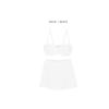 Conjunto de Biquíni Três Peças INS Branco Desejo Puro Doce Sexy Sling Cor Sólida Vermelho Internet Vento Praia Feriado Fato de Banho