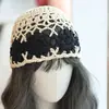Fábrica de gorros de crochê vazados, logotipo em crochê à mão, moda ao ar livre, gorro de tricô estilo coreano para outono e inverno, transfronteiriço