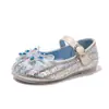 Zapatos Pequeños de Cuero Nuevos Primavera/Verano 2026 con Pedrería de Cristal para Niñas, Zapatos de Princesa para Niña, Zapatos de Baile Estudiante, Zapatos de Dibujos Animados para Actuación