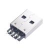 Suministro conector USB macho 180 grados 14 A macho corto inserción 180 grados núcleo de goma blanca salida de fábrica
