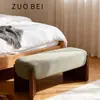 Banco Longo Moderno Minimalista com Pernas de Madeira Maciça, Banco de Fim de Cama para Quarto, Banco para Trocar Sapatos na Entrada, Banco de Lazer e para Convidados na Sala de Estar, Banco Longo para Casa