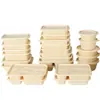 Caixas de Almoço de Três, Quatro e Cinco Compartimentos Feitas de Amido de Milho, Biodegradáveis, Ecológicas, Caixas de Almoço Descartáveis