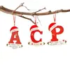 Venta Caliente Transfronteriza Acrílico Plano 2D Navidad Creativas Decoraciones de Letras Inglesas Adornos de Bendición para Árbol de Navidad