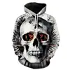 Suéter Halloween Novo Europeu e Americano E-commerce Transfronteiriço Suéter com Estampa Digital 3D Amazon Suéter com Capuz Outono e Inverno