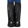 Cobre-sapatos de Chuva para Ciclismo ao Ar Livre Sola Grossa Resistente ao Desgaste Preto e Branco Cano Alto Cano Alto Cobre-sapatos Fábrica Pequena Quantidade Pode Fazer LOGO