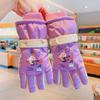 Guantes de esquí para niños, de invierno, para niñas, para jugar en la nieve, para montar a caballo, impermeables, resistentes al frío, cálidos y con forro polar.