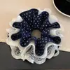 Scrunchie floral multicamadas estilo coreano, elástico de cabelo de alta qualidade, corda para coque estilo preguiçoso, acessório de cabelo elástico