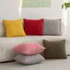 Funda de Almohada para Respaldo de Sofá Estilo Nórdico Hogar Almohada de Color Sólido Simple Moderna Sala de Estar Ribete de Pana de Gama Alta