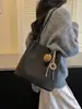 2026 Bolsa de Axila Tendência Grande Capacidade Bolsa Mãe-Filho Nova Moda Bolsa de Ombro Único Cor Sólida Toque de Luxo Bolsa Tote Retrô