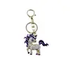 Llavero de Unicornio Transfronterizo Incrustado de Diamantes Moda para Viajeros Colgante de Metal para Bolso de Coche Regalo Accesorios al por Mayor