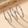 Explosiones europeas y americanas juego de tres piezas de anillo de acero inoxidable con taladro de arcilla anillo de seis garras moda joyería de acero de titanio de alta calidad fábrica