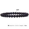 Pulsera unisex sencilla de alta gama para viajeros, con cuentas de piedra calientes de 6 mm transfronterizas de Europa y Estados Unidos, cuerda elástica para hombre y mujer que combina con todo.