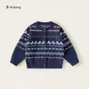 Colección de Suéteres para NiñosSuéter de Punto Suave y Acogedor para Niño Pequeño, Tejido de Punto Rayado para Bebé, Suéter para Niño con Manga Raglán