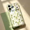 Pintura de Planta Simple Aplicable para Apple 17pm Transparente Cojín de Aire Huawei NOVA15ULTR Estuche para Teléfono de Gama Alta Nicho para Mujeres