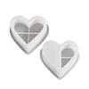 Longbo Silicona DIY Molde Taza para Vela Medio Corazón Resina Goteo de Goma Yeso Amor Maceta Almacenamiento Molde