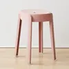 Taburete doméstico hecho de plástico engrosado, apilable, adecuado para mesas de comedor, taburete de molino de viento, taburete redondo alto, taburete de plástico, silla simple