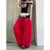 Pantalones de Pierna Ancha Falsos de Dos Piezas con Doble Cintura, Estilo Hip-Hop, Pantalones Casuales Sueltos para Street Dance con Bloques de Color, Comercio Transfronterizo