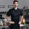 Uniformes de chef de alta gama para hombre, ropa de trabajo de manga larga para otoño e invierno para la industria de la restauración, con logo estampado en la espalda, ropa de trabajo de cocina para mujer