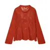 Malha Moda Casual Europeia e Americana Aliexpress Mais Vendida com Design Vazado em Forma de Diamante