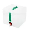 Cubeta Plegable de 20L para Camping al Aire Libre al por Mayor, Bolsa de Agua Plegable de Plástico Transparente, Hervidor de PVC de Gran Capacidad, Bolsa para Beber