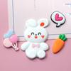 Accesorios de Plástico Blando para Bricolaje Año del Conejo Certificado de Nacimiento del Conejo Accesorios Decorativos Pantuflas Funda para Teléfono Móvil Pegatina para Refrigerador Taza de Agua