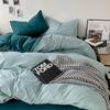 Juego de Cama de Cuatro Piezas, Categoría A, Grado Materno e Infantil, Ins para Dormir Desnudo, Ropa de Cama de Algodón Puro Lavado, Sábanas de Cama, Funda de Edredón, Juego de Sábanas para Cama de Dormitorio, Juego de Tres Piezas
