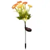 Luces de Campanilla de Invierno de 7 Cabezas Solares para Decoración de Patio Exterior, Luces de Jardín para Césped que se Encienden Automáticamente al Anochecer, Luces LED