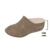 Novas Meias-Pantufas Transfronteiriças 2026 com Forro de Pelúcia, Saltos Plataforma Casuais para Outono e Inverno, Tamanhos Grandes Femininos, Slip-On com Bico Fechado e Salto Plataforma