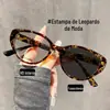 Armação de Óculos Preta Estilo Gatinho Coreano Sem Maquiagem, Óculos Planos Anti-UV que Mudam de Cor para Homens e Mulheres, Armação de Óculos de Alta Qualidade