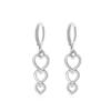 Pendientes colgantes de amor sencillos de estilo europeo y americano con diseño de nicho de moda retro con hebilla de oreja hueca en forma de corazón, pendientes distintivos