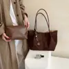 Bolsa Tote Grande de Camurça Retrô para Mulheres 2026 Nova Casual Versátil Bolsa de Mão Simples para o Dia a Dia Bolsa de Ombro